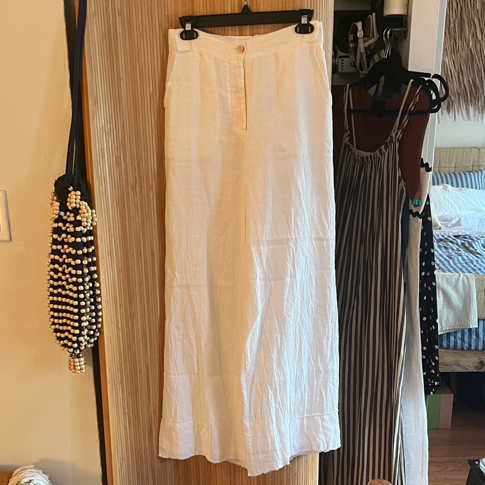 Aequamente high waist linen pants